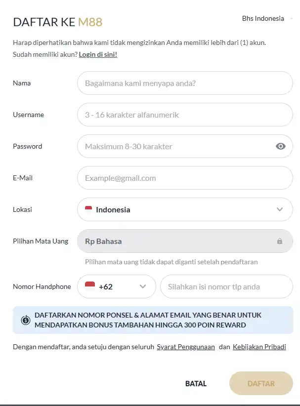 m88asia login